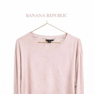 BANANA REPUBLIC Blush Pink Long-Sleeve Top – Size L